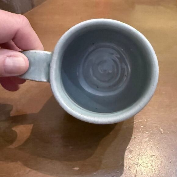 Studio Art Pottery Coffee Mug Misty Fog Glaze Signed Hand Thrown Stoneware - Picture 3 of 6